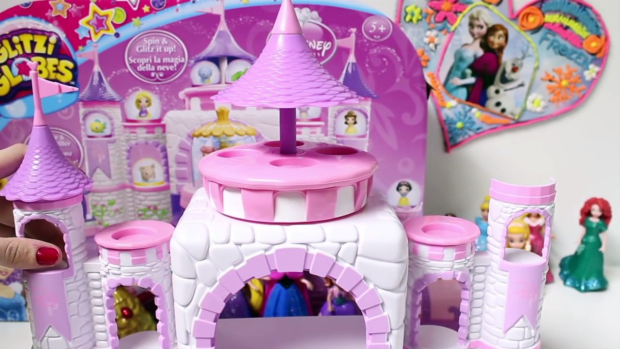 Glitzi Globes Spin n Sparkle Castle Playset ❤ DIY Glitzi Disney Princess Castle ❤ Belle Ariel