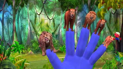Animals Cartoons Finger Family Children Nursery Rhymes | Animals Finger Family Rhymes for Children