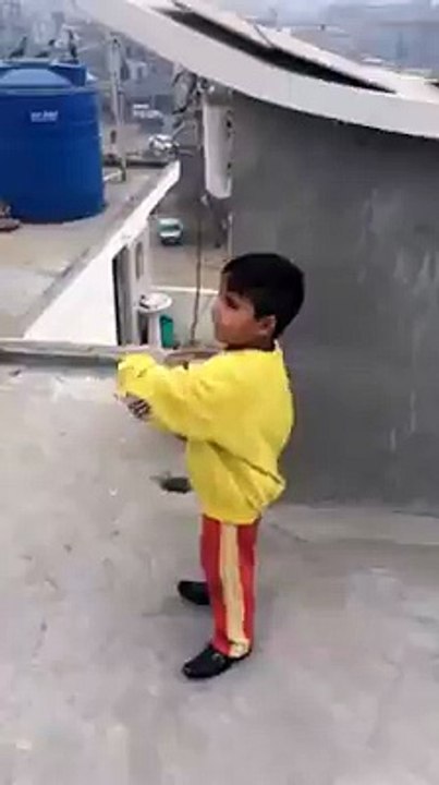 Punjabi Boy While Flying kite Galliyan