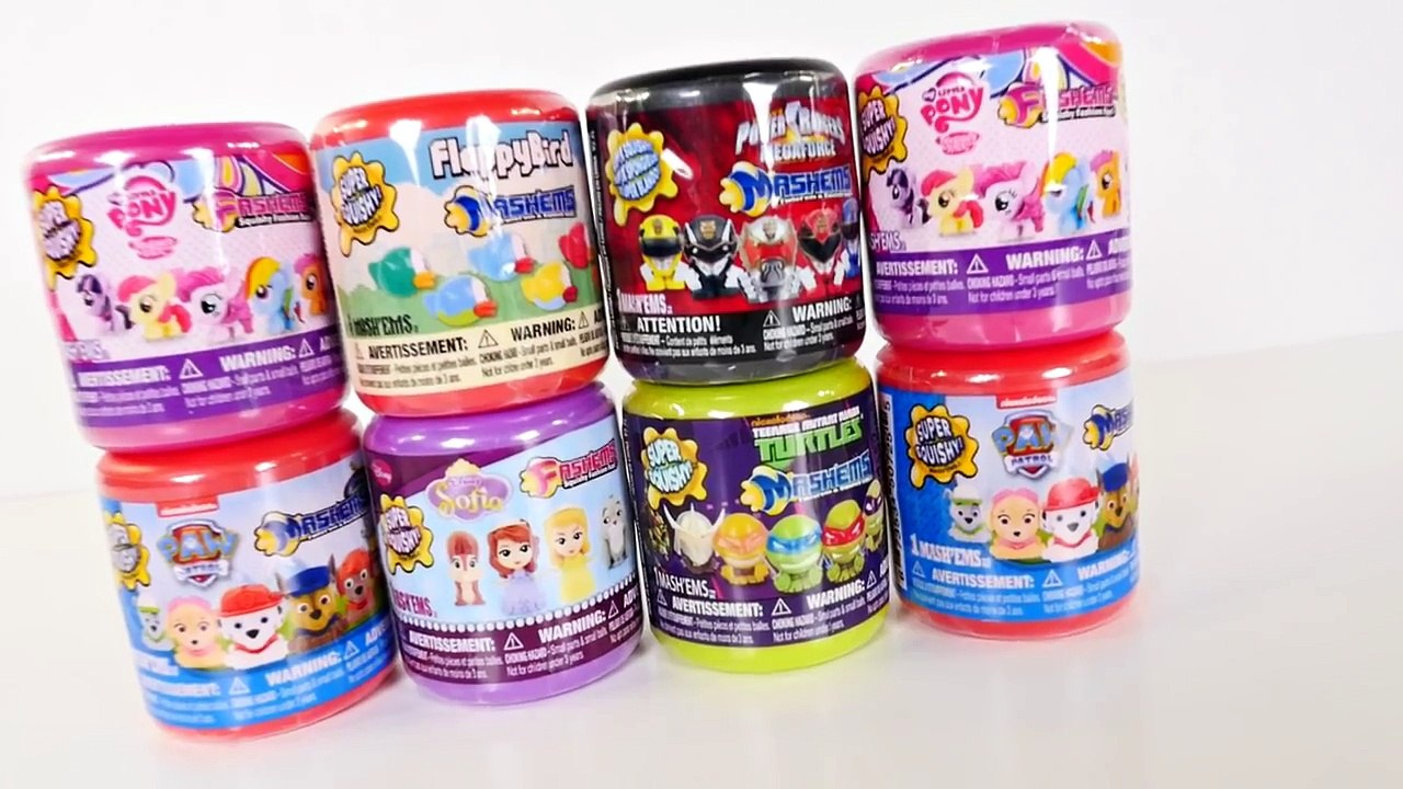 8 Surprise Eggs Fashems Mashems MLP TMNT Disney Princess Sofia Paw Patrol Power Rangers
