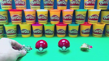 POKEMON SUPRISE EGGS 4 POKEBALLS - DINO KIDS TV - TOYS, LEARNING - PLAY DOH ANIME PIKACHU