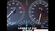 Lamborghini Murcielago LP640 flat out acceleration DUBAI
