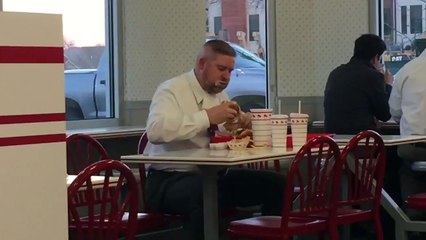 Guy Eats In-N-Out Like An Absolute Maniac