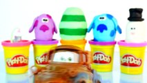 Play Doh Kinder Surprise Blues Clues Nick Jr. Toy Eggs Playdough with Disney Cars Mater
