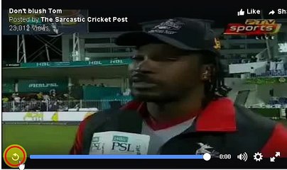 Watch: Chris Gayle’s don’t blush baby version 2.0