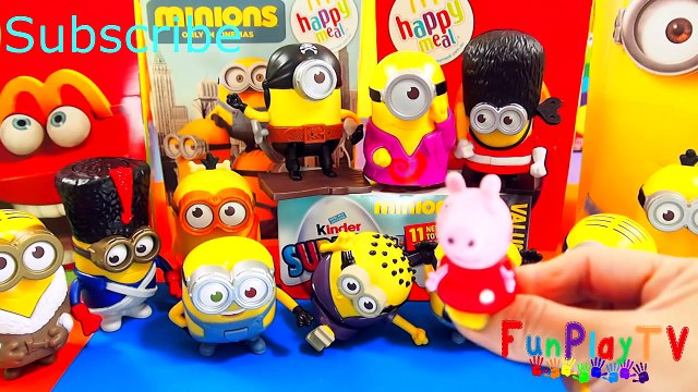 NEW Minions❤Peppa Pig - 2015 McDonalds Happy Meal Minion Kinder Surprise