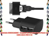 Modelabs MINICS2AUNIV - Cargador de corriente para iPhone con cable micro USB (2 A)