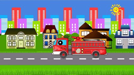 Descargar video: Мультфильмы про машинки пожарная машина, полицейская машина, Cartoons about cars fire truck