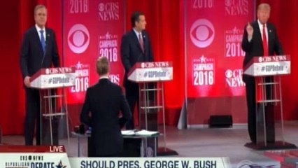 Donald Trump slammed President Bush like no other Republican has in GOP Debate (VIDEO)