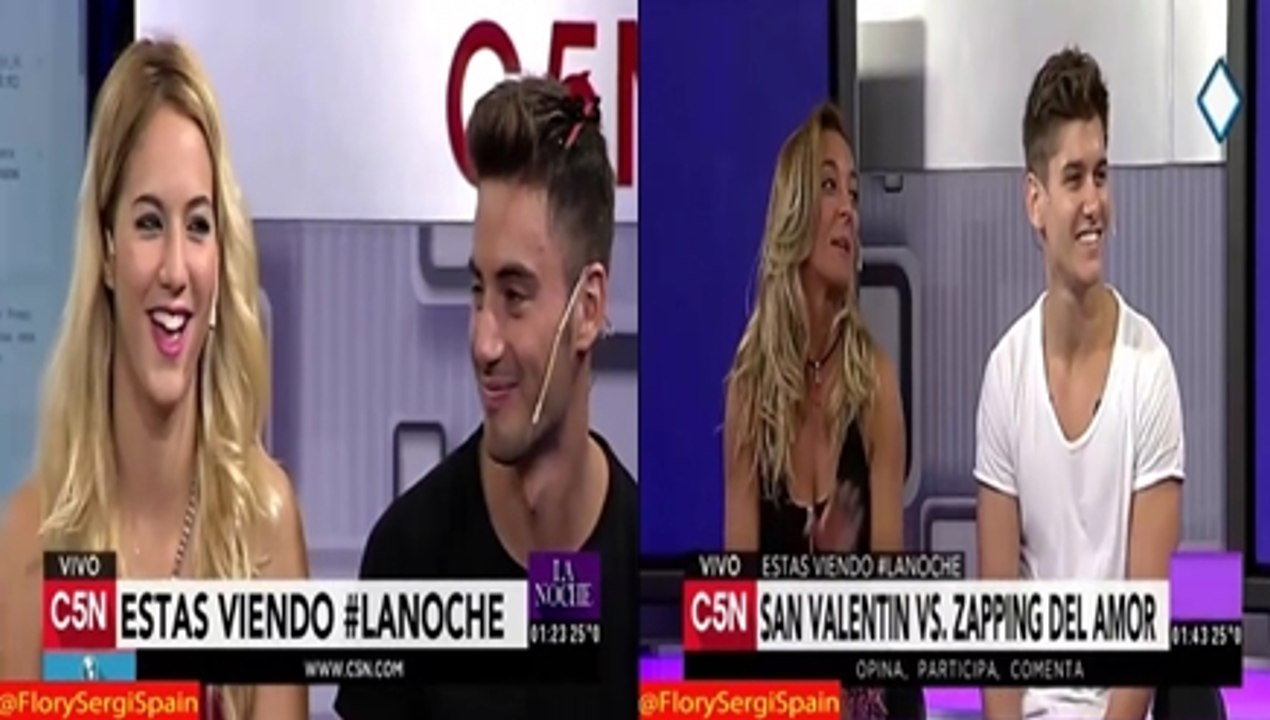Visita de Flor, Nico, Nacho y Andrea en La Noche (CN5) 14-02-16