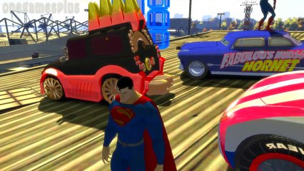 Nursery Rhymes Disney cars Green Lightning McQueen Miki Maus Hulk Optimus Prime crash test