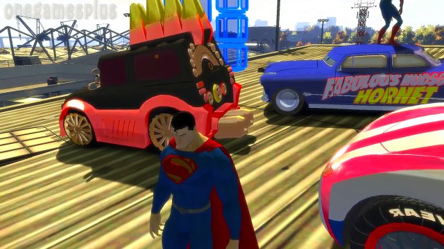 Nursery Rhymes Disney cars Green Lightning McQueen Miki Maus Hulk Optimus Prime crash test