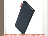 fitBAG Jive Azul - Funda a medida Exterior de tela con forro interno de microfibra para Oppo