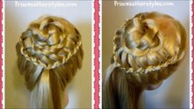 Braided Flower Corsage Hairstyle, Wedding & Prom, Princess Hairstyles