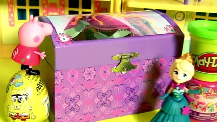 Music Box Surprise Disney Princess Anna Elsa Play Doh Surprise Peppa Pig Kinder MyLittlePo