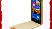 Stilgut UltraSlim - Funda exclusíva en piel auténtica para  Nokia Lumia 625 - Color Naranjado