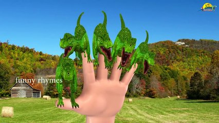 dinosaur Finger Family Nursery Children 3d English Rhymes | Animated Animals Collection