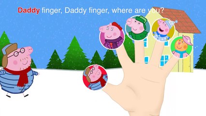 Peppa Pig Snow Finger Family / Nursery Rhymes