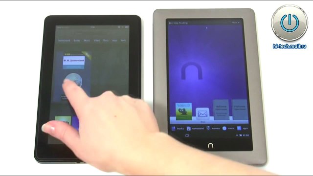 Видеообзор планшеты Amazon Kindle Fire и Barnes&Noble Nook Tablet