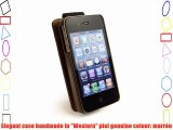Tuff-Luv Antenna Assist Saddleback - Funda de cuero para iPhone 4G y 4 color marrón