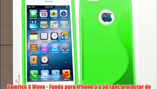Samrick S Wave - Funda para iPhone 5 y 5G (gel protector de pantalla gamuza de microfibra y
