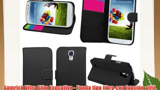 Samrick Ultra Slim Executive - Funda tipo libro con función atril tarjetero protector de pantalla