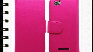 Samrick Wallet Case - Funda para Sony Xperia M (bolsillo para tarjetas) rosa