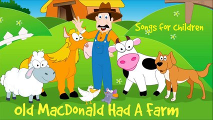 Old MacDonald Had A Farm E-I-E-I-O childrens song, and nursery rhyme