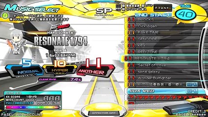 beatmania IIDX 23 copula RED : RESONATE 1794 (A) (1024p FULL HD)