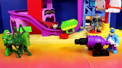 Imaginext Batman Penguin and Green Arrow have a Launcher Battle Joker Riddler Robin includ