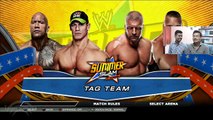 WWE RAW 14 - John Cena & The Rock vs Triple H & Brock Lesnar Full Match HD!