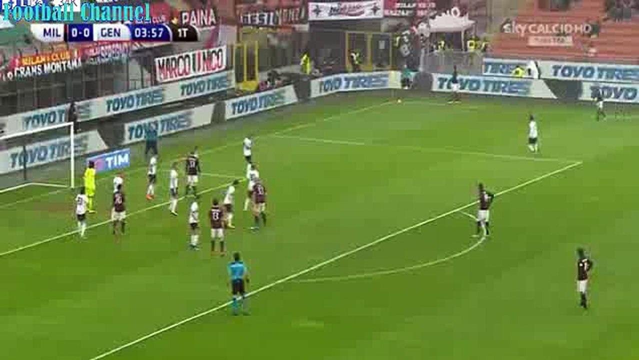 AC Milan 1st Big Chance | Milan vs Genoa - Serie A 14.02.2016 HD