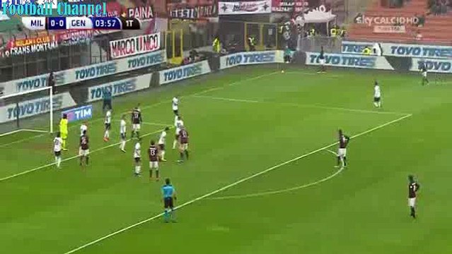AC Milan 1st Big Chance | Milan vs Genoa - Serie A 14.02.2016 HD