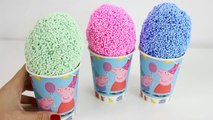 Peppa Pig Foam clay Surprise Eggs Ice Cream cups Disney Princess Thomas Spongebob