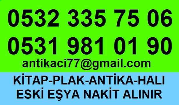 ATAŞEHİR ANTİKA ALANLAR ANTİKA EŞYA İKİNCİ EL KİTAP PLAK ALANLAR