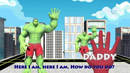 Dinosaurs Vs Hulk Finger Family Nursery Rhymes | Super Hero Fights 3D