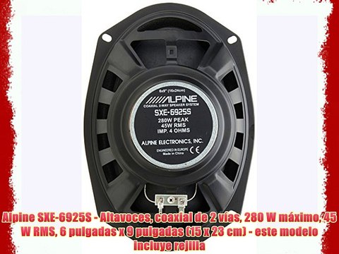 Alpine SXE-6925S - Altavoces coaxial de 2 vías 280 W máximo 45 W RMS 6 pulgadas x 9 pulgadas
