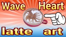 Latte art wave heart