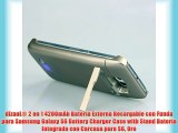 dizauL® 2 en 1 4200mAh Batería Externa Recargable con Funda para Samsung Galaxy S6 Battery