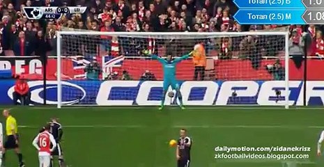 0-1 Jamie Vardy Penalty - Arsenal v. Leicester 14.02.2016 HD