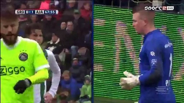 Mike van der Hoorn Red CARD - Groningen v. Ajax Amsterdam 14.02.2016 HD