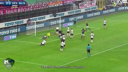 اهداف مباراة ميلان وجنوى 2-1