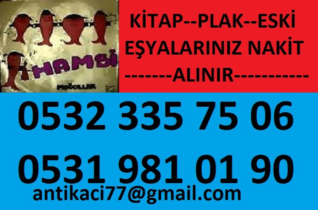 KARTAL ANTİKA ALANLAR ANTİKA EŞYA İKİNCİ EL KİTAP PLAK ALANLAR
