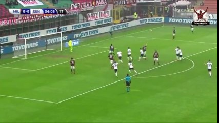 اهداف فوز ميلان علي جنوي من الاسبوع 25 الدوري الايطالي 14-2-2016