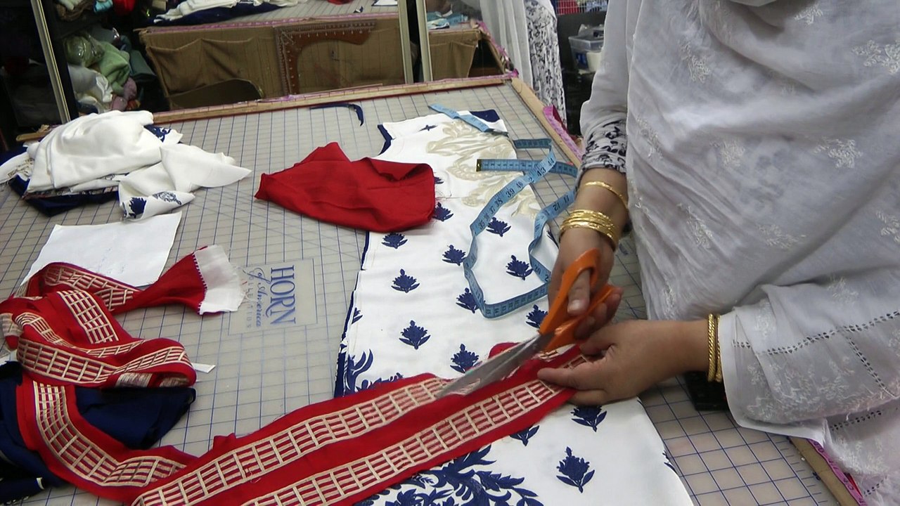 cutting the dress