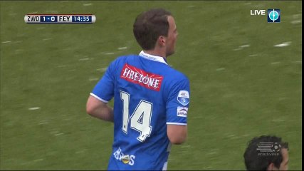 Lars Veldwijk Goal HD - Zwolle 1-0 Feyenoord - 14-02-2016