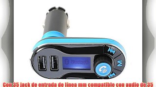 MP power @ Bluetooth LED con manos libres Reproductor MP3 para coche con Transmisor FM y Cargador