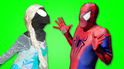 Spiderman vs Venom vs Frozen Elsa - Spiderman Dream in Real Life - Superheroes Movie (1080p 60fps)