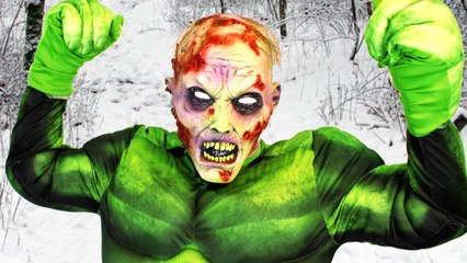 Spiderman vs Zombie Hulk!  Superhero Battle Movie in Real Life! (1080p)
