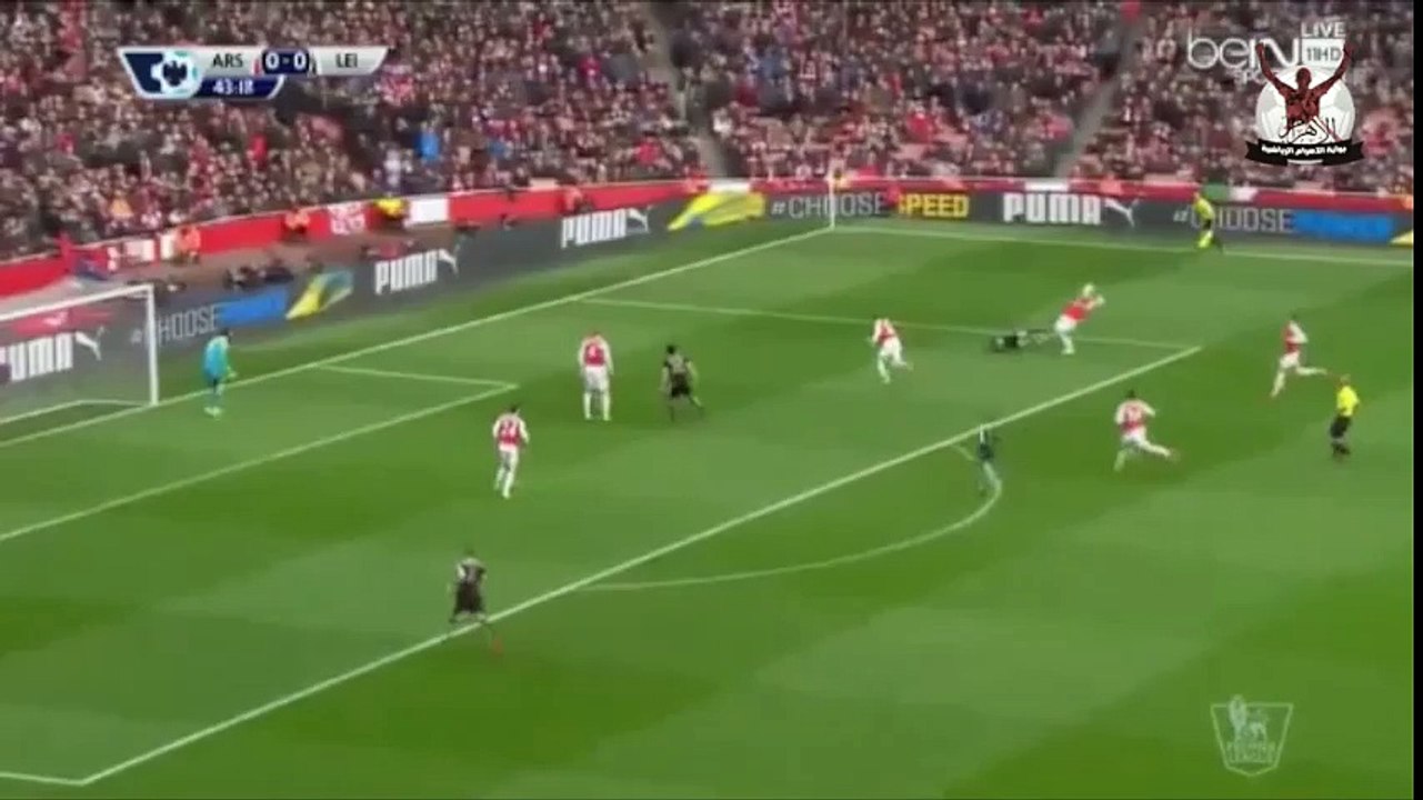 اهداف مباراة الارسنال وليسترسيتي المثيرة من الاسبوع 26 الدوري الانجليزي 14-2-2016